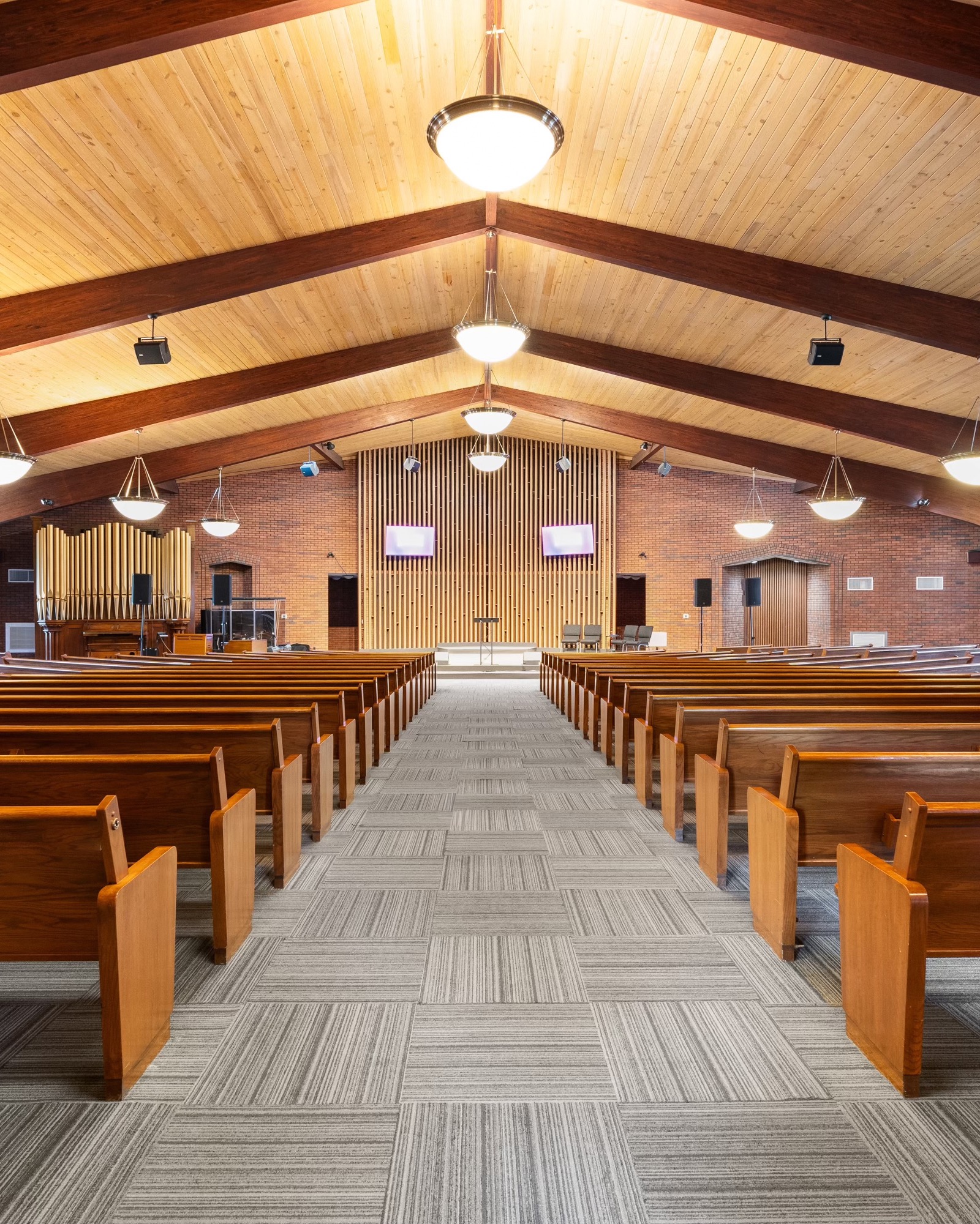 The sanctuary at Greater Faith Louisville Central, ready for service